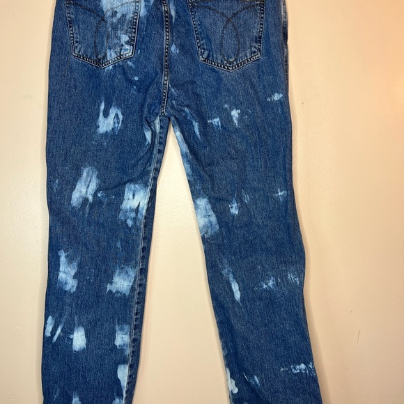 Calvin Klein Tie Dye Bleached Slim Boot Cut Jeans Size 12 - Picture 5 of 6